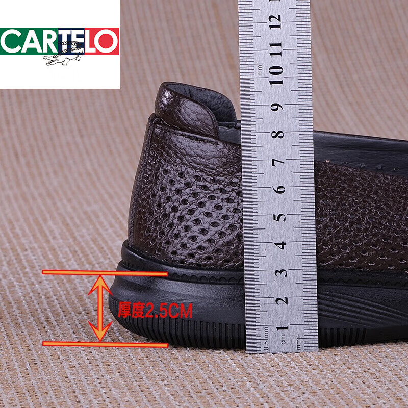 卡帝乐鳄鱼(CARTELO)男鞋2026夏纯皮休闲凉皮鞋真牛皮镂空打孔透气套脚软面实心洞洞鞋 黑色 41 标准皮鞋正码