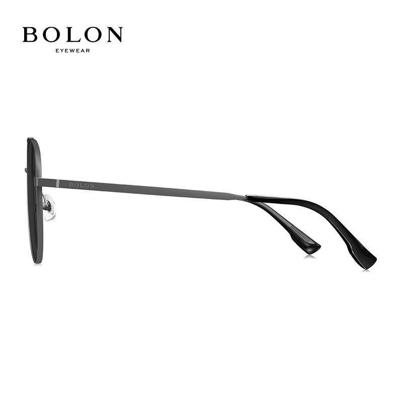 暴龙（BOLON）眼镜太阳镜飞行员偏光镜金属驾驶墨镜男开车BL7183 C10-半光哑黑