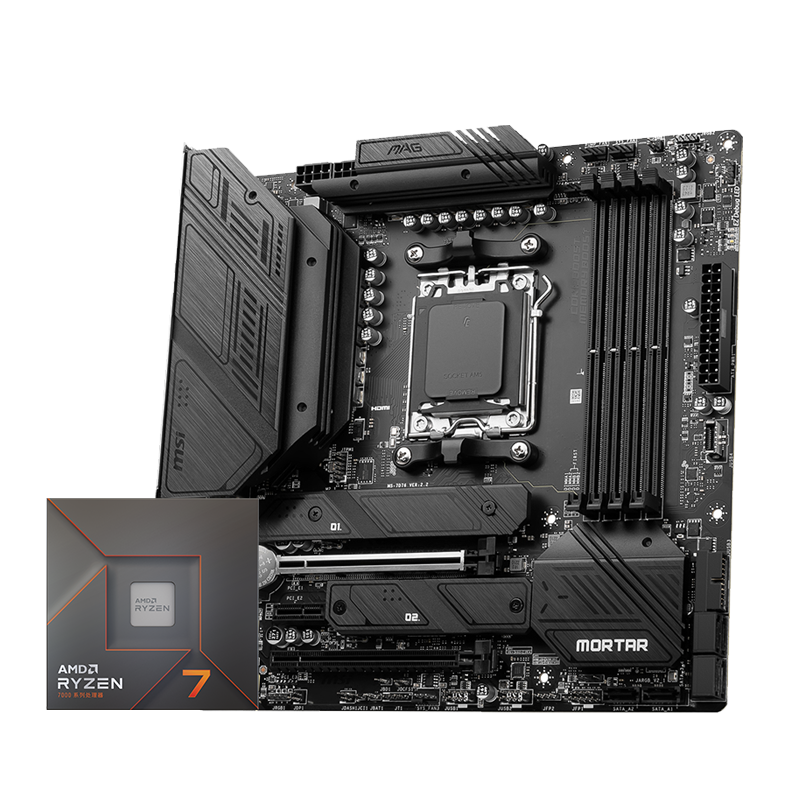 AMDߴ CPU  ΢B650 X670 CPUװ Uװ B650M MORTAR WIFIȻ R5 7600Xװ