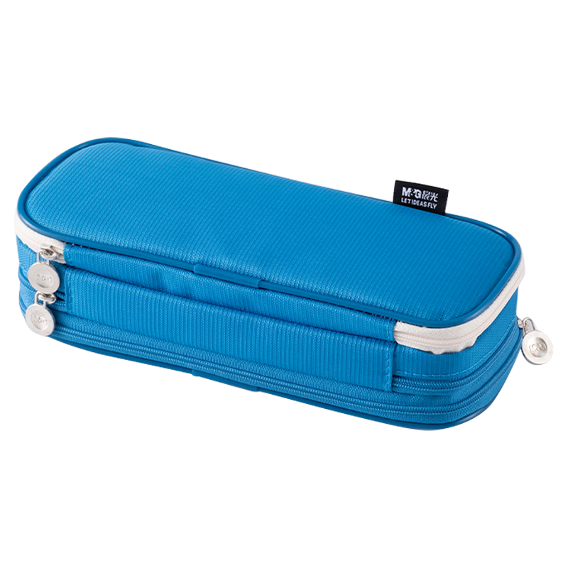 袋初高中小学生男生女孩流行简约高颜值儿童铅笔盒 清新蓝色(932v1)