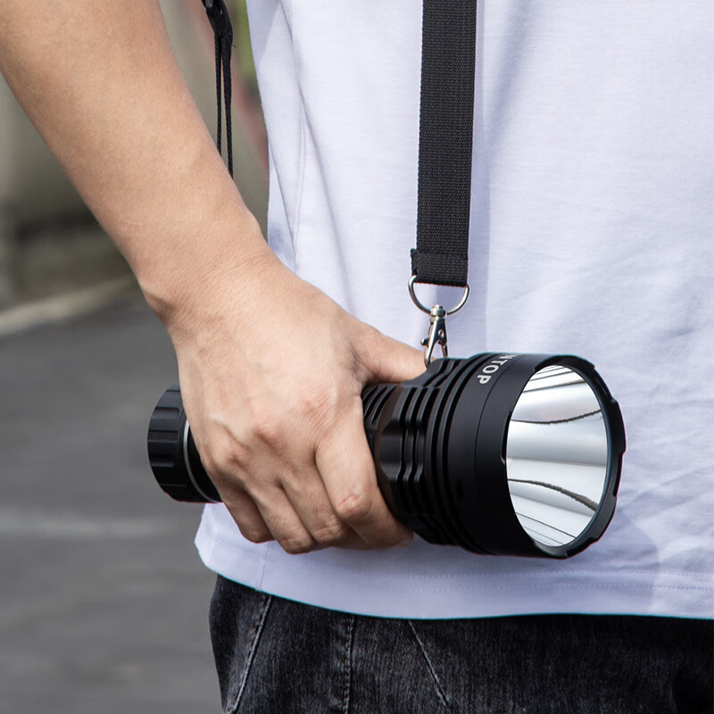 雷明兔雷明炮 手电筒强光 超长续航 野外生存USB充电强光搜救手电探照灯 【雅黑】雷明炮搜救手电