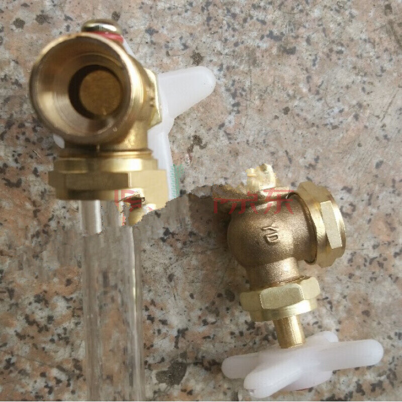 简易液位计 水位计1米2考克阀门铜接头有机玻璃管 水箱水位显示器