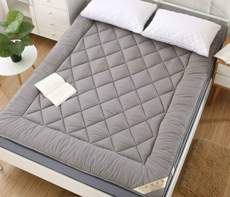 床垫床褥子1.5m1.8m床保暖床垫学生宿舍家用榻榻米双人垫0.9尺寸 灰色 1.8x2米床 约6斤左右