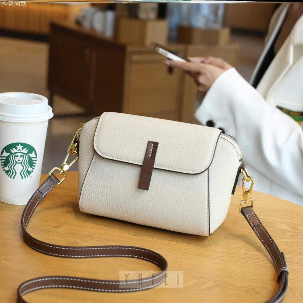 天颛女包娅菲皮具工厂2022新款包包女网红款牛皮女士斜挎包大容量包抖 卡其(大象灰)使用感如何?