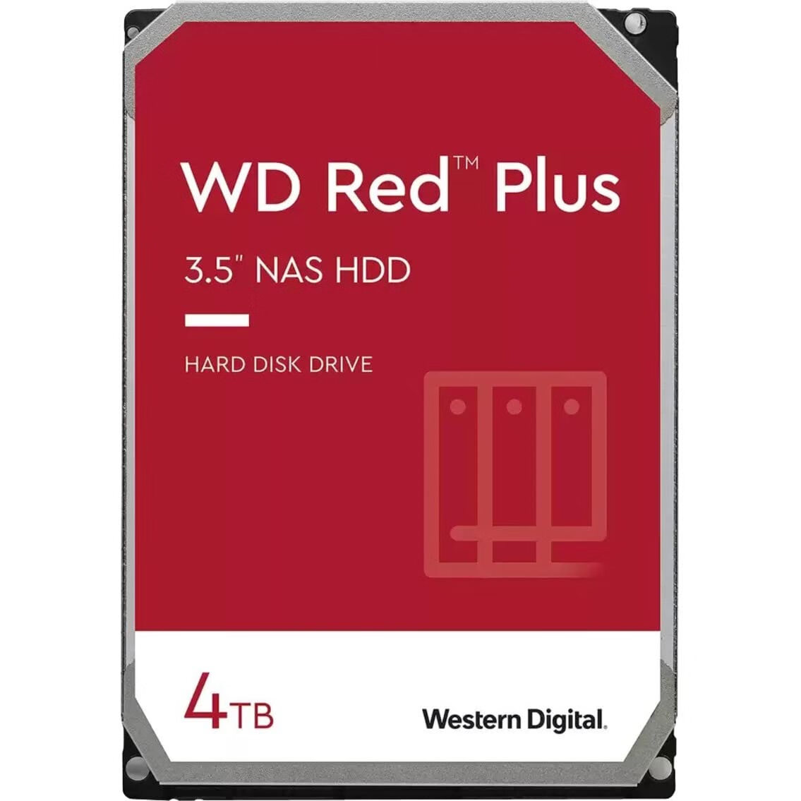 西部数据（WD） 西部数据 4TB NAS机械硬盘Red Plus西数红盘 5400转 256MB SATA CMR垂直网络存储3.5英寸WD40EFPX 红色 4TB