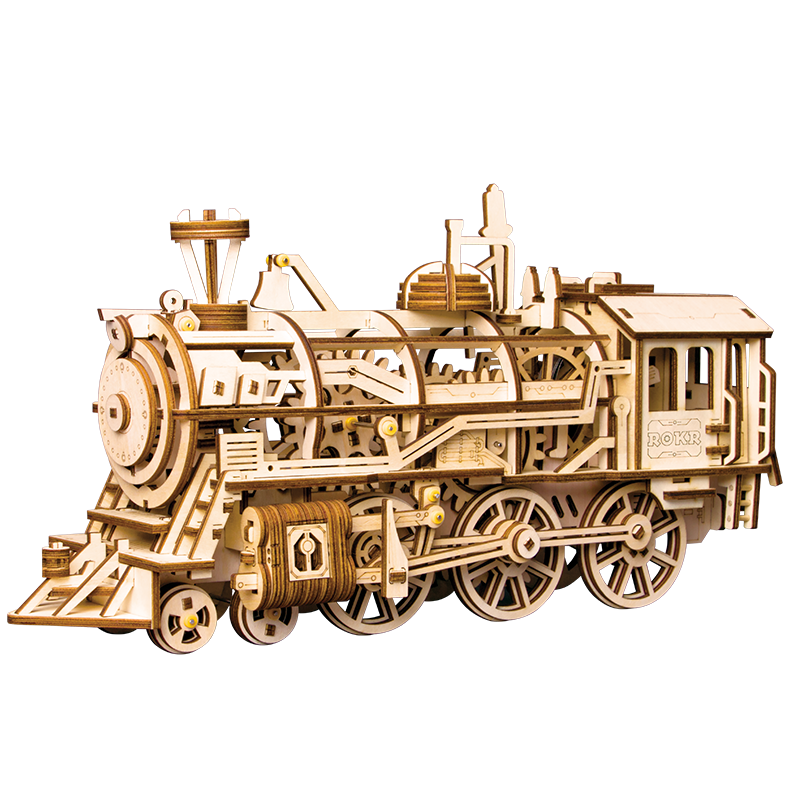 若客ROKR系列手工拼装玩具-蒸汽火车头模型价格走势及评测推荐