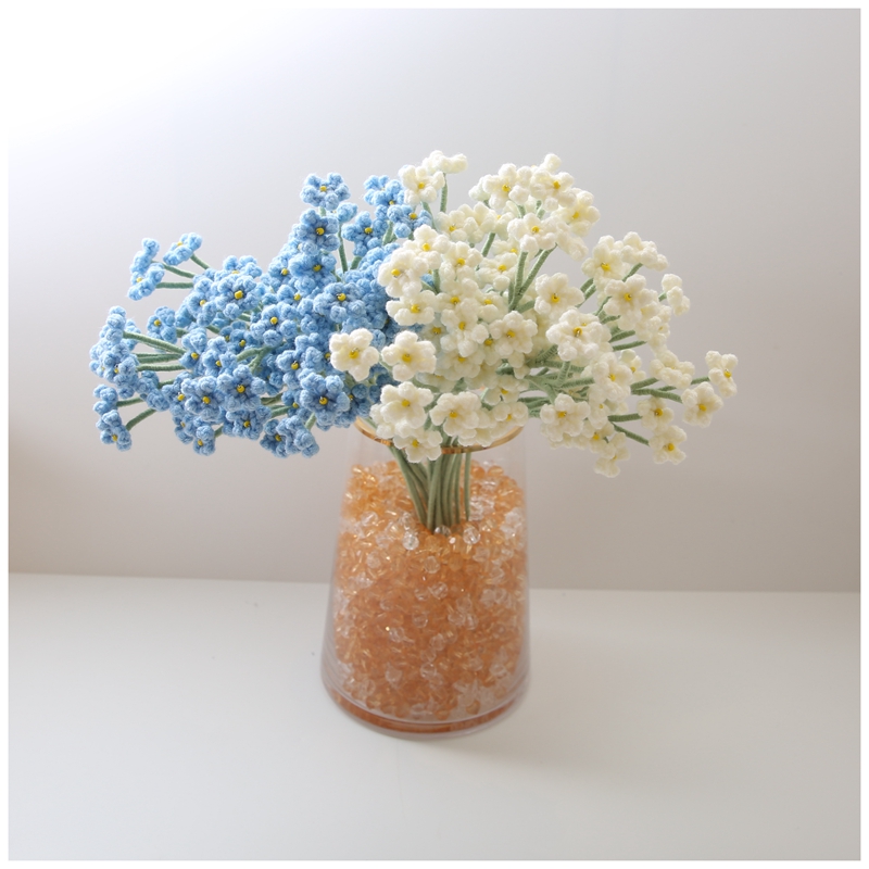 白色满天星99朵不含花瓶丝带