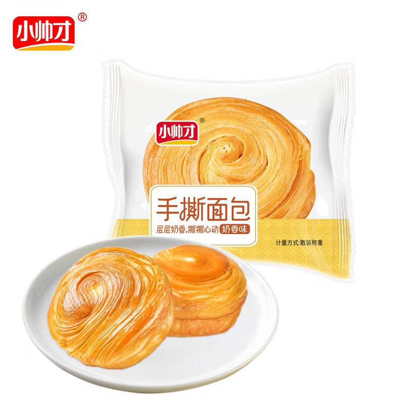 小帅才手撕面包早餐奶香味/黑麦无蔗糖孕妇儿童零食健康营养网红代餐