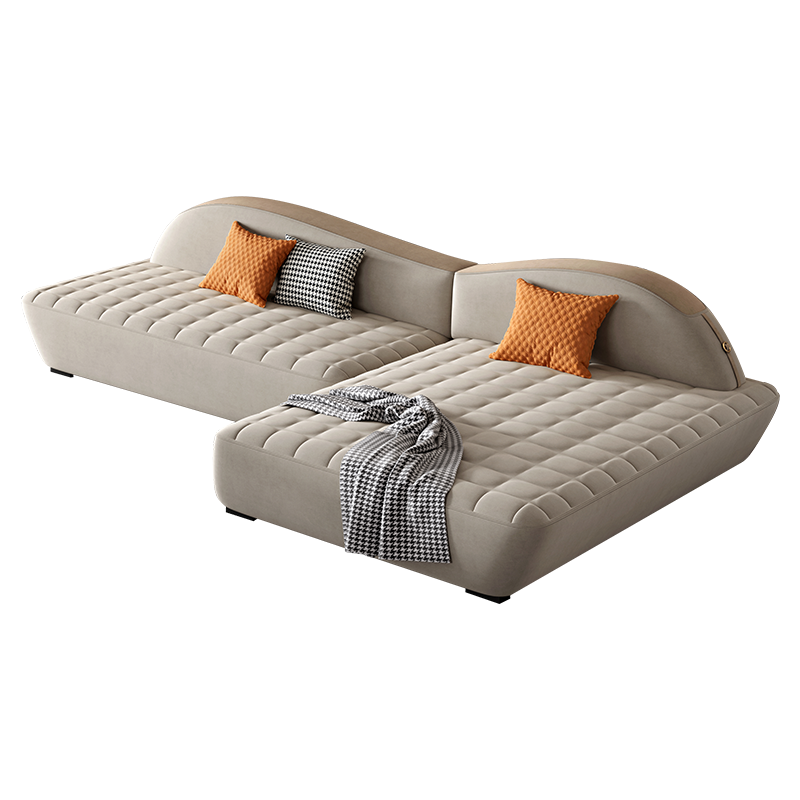 梵爱沙发法式奶油风布艺沙发高档丝光绒面料网红设计师款大小户型客厅整装家具 三人+贵妃2.6m