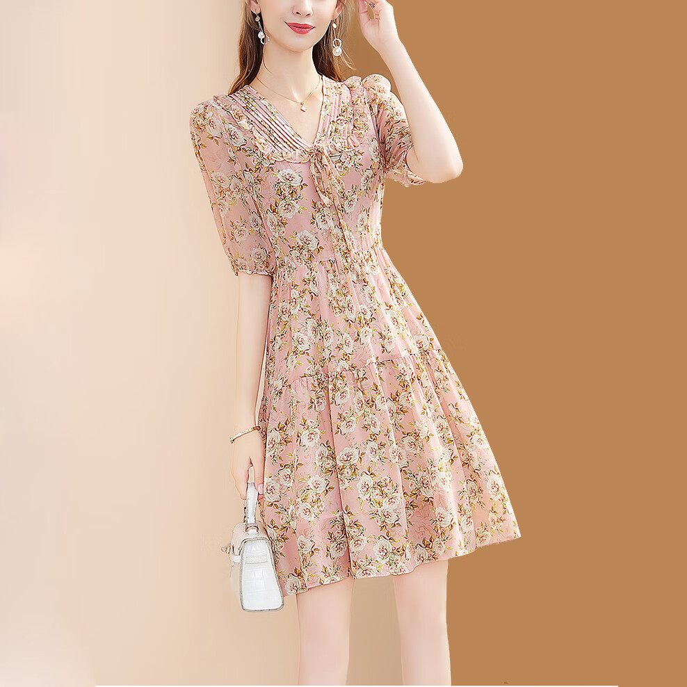 惠菱芷适合四十岁女人穿的夏季连衣裙矮小个子中年裙子夏装女装30一40