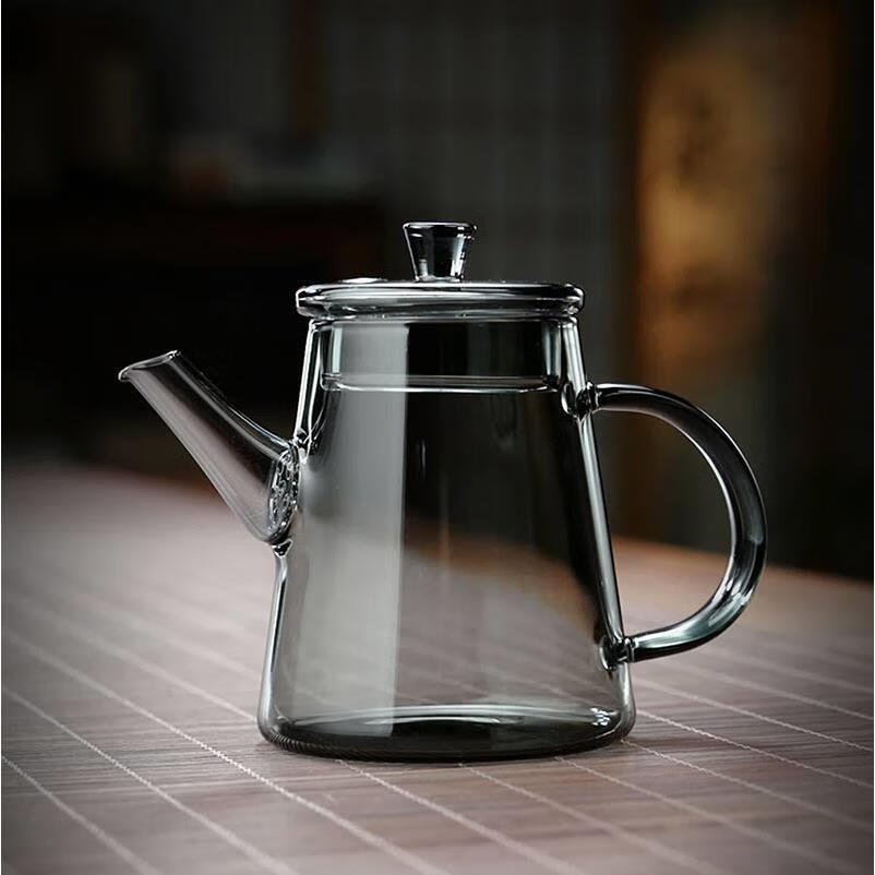 全度玻璃茶壶泡红茶冲花茶沏绿茶煮黑茶一人用小型茶器耐高温日式茶具 乌锥茶壶