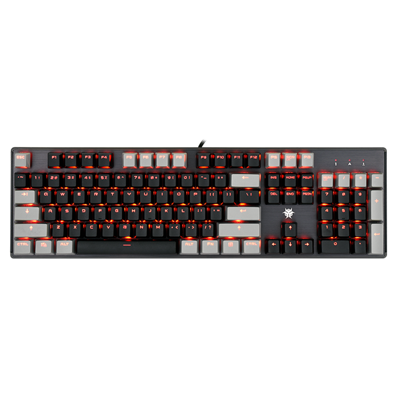 Hyeku 黑峡谷 GK715s 104键 有线机械键盘 黑灰色 凯华BOX白轴 单光