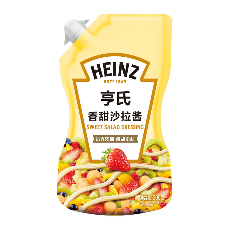 亨氏(Heinz) 沙拉酱 香甜沙拉酱 蔬菜水果沙拉寿司酱 200g袋装