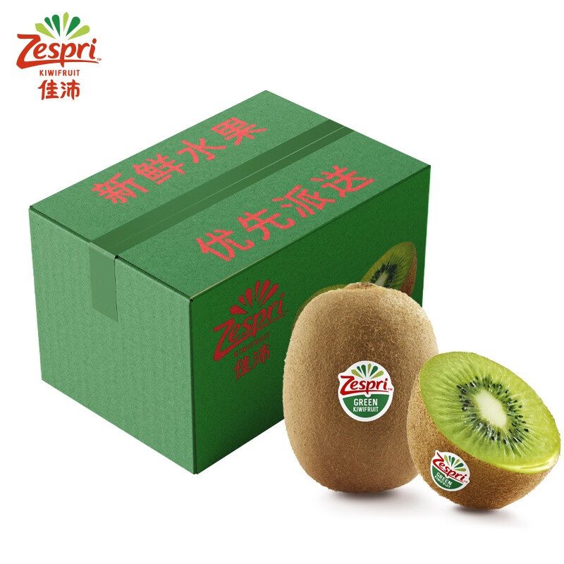 佳沛（zespri）新西兰进口绿心奇异果猕猴桃礼盒特大果新鲜当季巨无霸 6粒装中果 单果103-115克