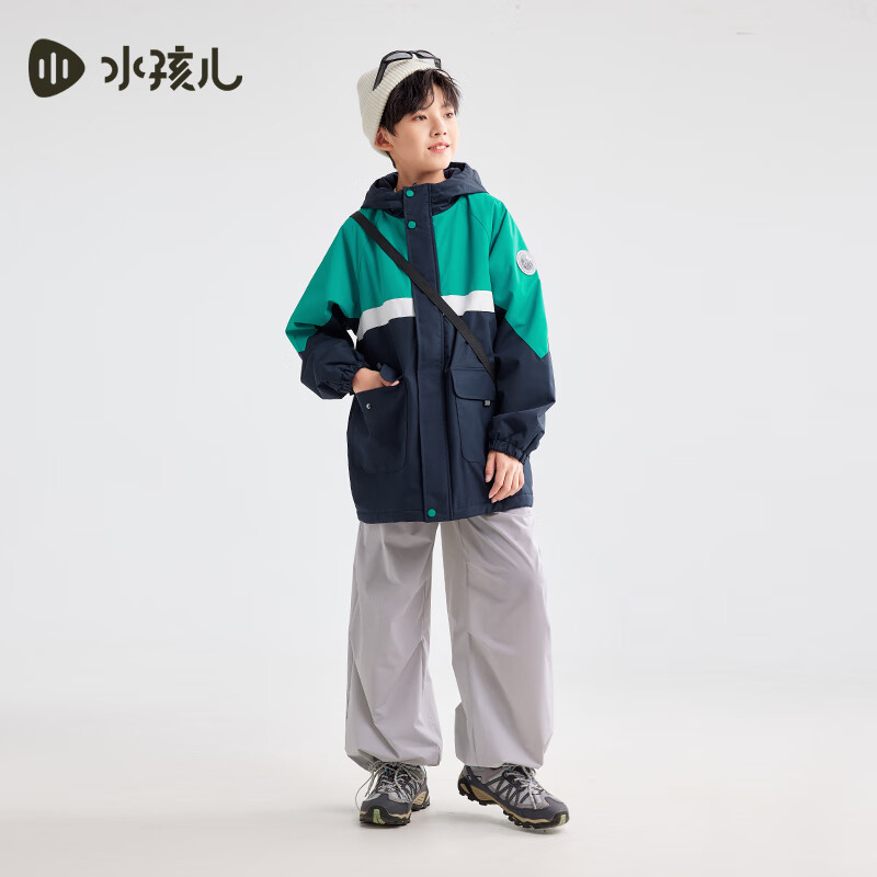 水孩儿（SOUHAIT）【清仓】童装男女童摇粒绒厚外套加绒加厚风衣 极光蓝-1 130