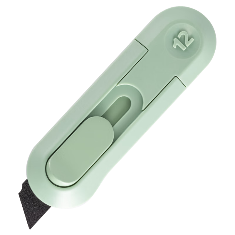 得力（deli）纽赛特氟龙迷你随身美工刀 拆快递防粘小刀 学生裁纸刀 岩井绿NS065T