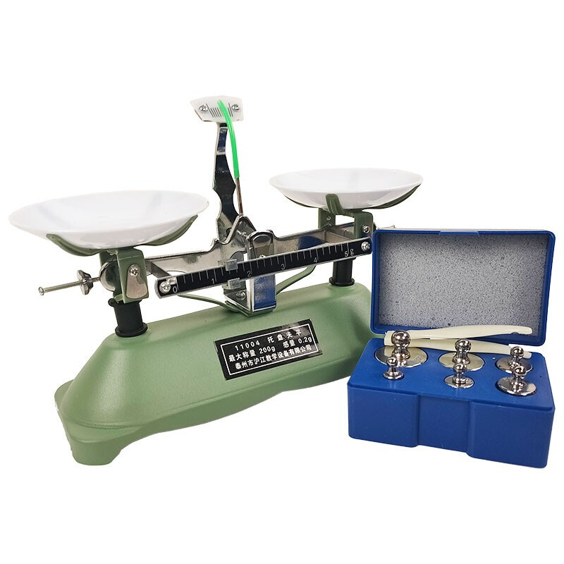 德仕通 托盘天平秤 架盘天平 砝码架盘机械简易天平学生物理实验器材