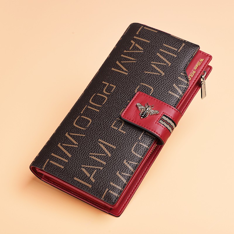 williampolo英皇保罗钱包卡包女19多卡位大容量多功能拉链搭扣时尚