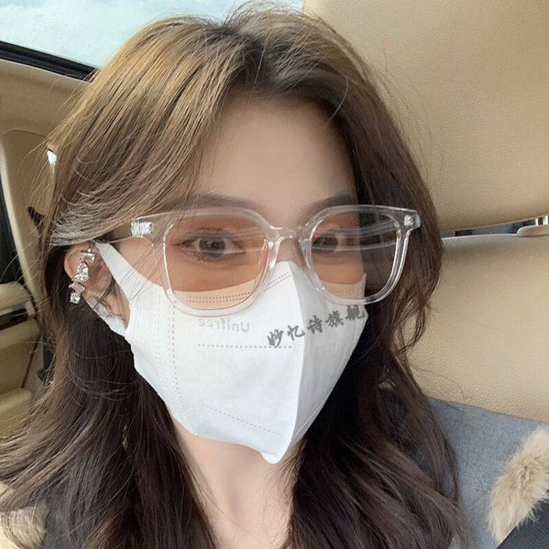 妙忆诗素颜眼镜女浅茶色墨镜网红款ins风偏光防晒太阳镜显脸小近视