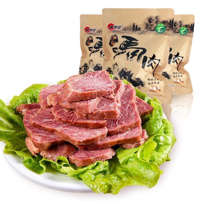 唐布拉 新疆伊犁熟熏马肉马肠 哈萨克熟食果木熏肉腊味下酒菜 488g 熏