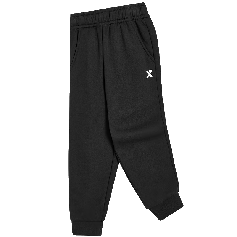 追求时尚必备，稳定价格特步童装长裤男童弹力裤