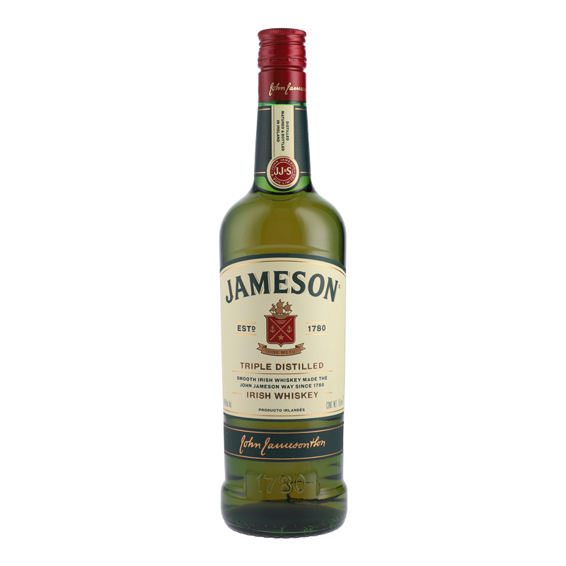 尊美醇爱尔兰威士忌 40度700ml 单瓶装进口洋酒 保乐力加洋酒 Jameson