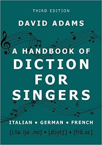 预订 a handbook of diction for singers: italian, german, french