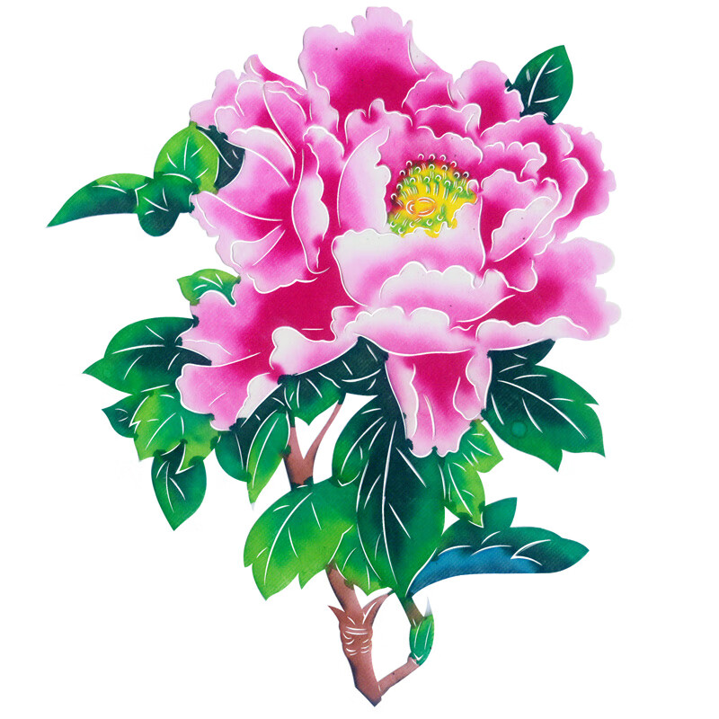 牡丹花蔚县剪纸中国特色出国留学外事礼品剪纸 家居装饰画喜庆吉祥