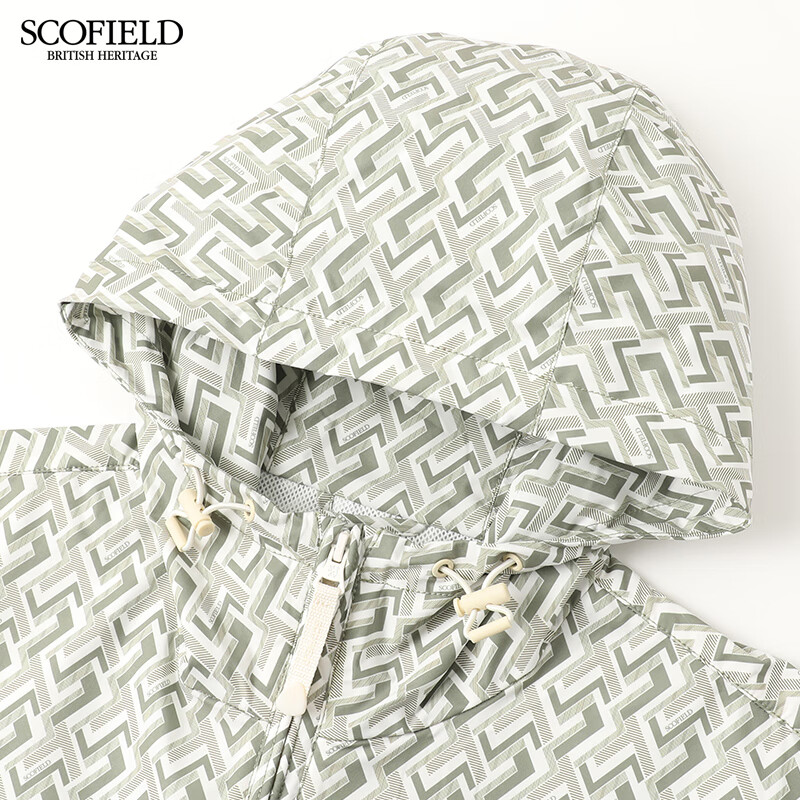 Scofield春季新品男时尚休闲潮流百搭舒适商务套头连帽夹克外套 军绿色 L (175)