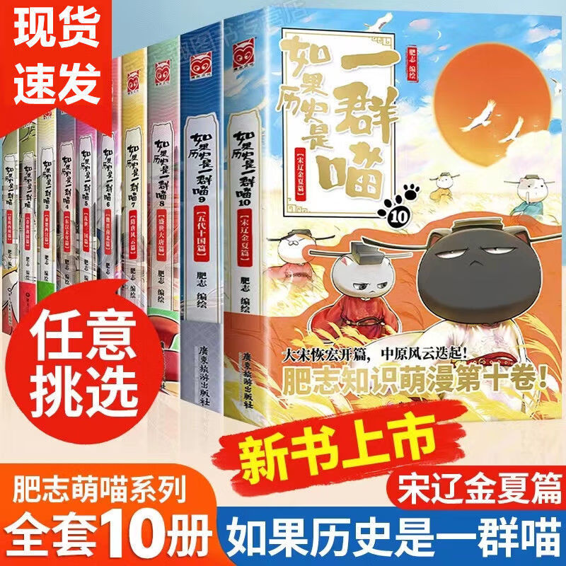 【精选】如果历史是一群喵全套10册宋辽金夏篇五代十国大唐历史漫画书 【新出】喵10：宋辽金夏篇