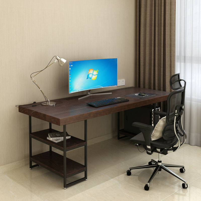 onevan北欧电脑桌实木家用电脑桌台式小户型实木办公电脑桌写字桌子
