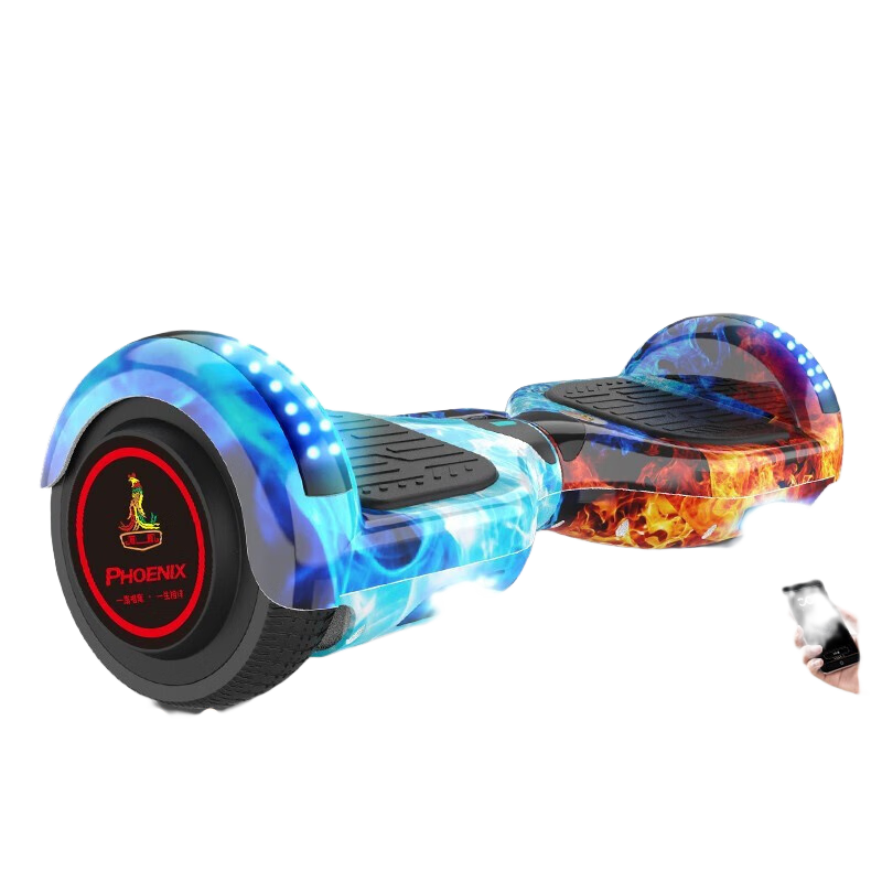 鳳凰（Phoenix）【上市品牌】電動(dòng)平衡車兒童成人智能自動(dòng)體感二輪自平衡車越野款 6.5寸紅藍(lán)火焰升級(jí)款