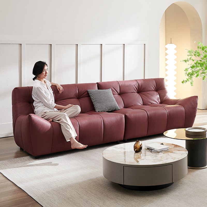 古卡罗 沙发 意式极简科技布沙发 小户型直排布艺沙发客厅组合家具 单人位【1.0m】