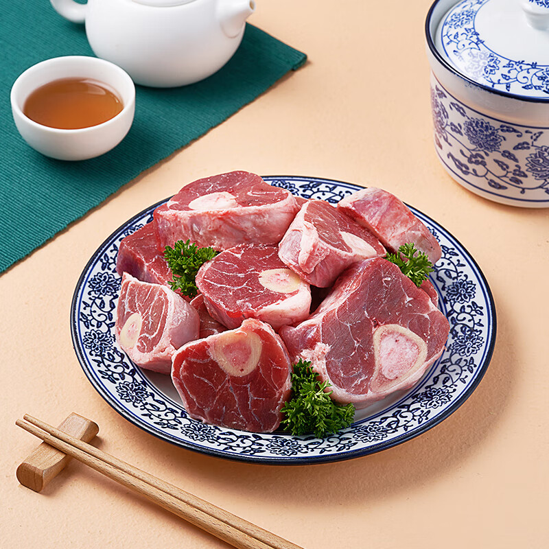 东来顺X1号会员店联名款 羔羊原切小腿块3斤 羊腿手把肉 内蒙羊肉
