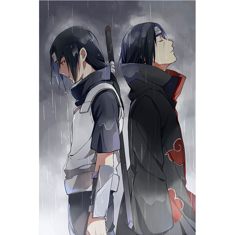 狼天影 火影忍者动漫海报墙贴纸二次元日系全家福墙画超大宿舍潮图