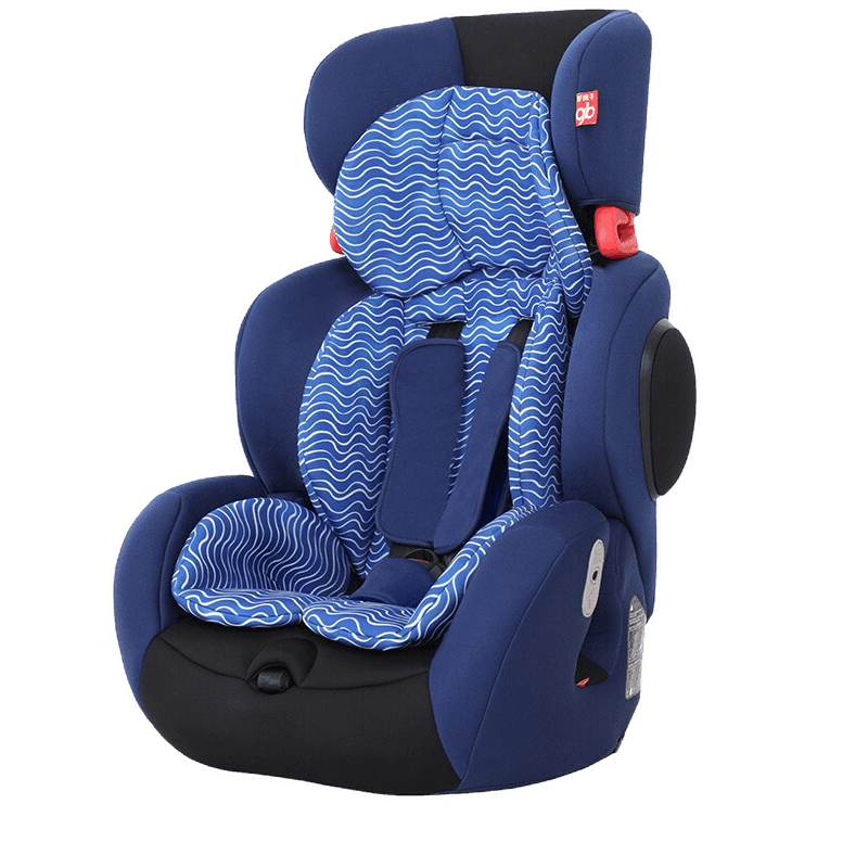 好孩子（gb）儿童安全座椅 isofix硬链接口 成长型9个月-12岁 婴儿宝宝安全高速汽车座椅 【高速升级款CS786】波纹蓝