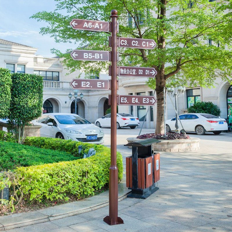 铁艺导向牌指路牌指引牌立牌小区景区道路灯箱指引方向标识牌 一个