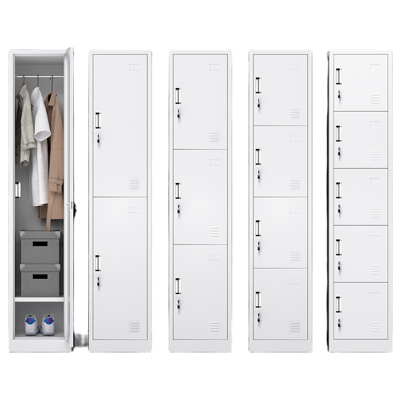 豫麦可 单门更衣柜 阳台储物柜 带锁铁皮员工换衣柜 办公收纳存包柜 拆装发货《单门》 经济型