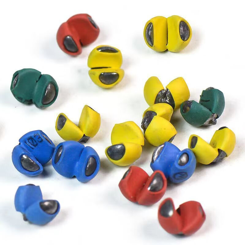 狮奥利兴包胶咬铅微铅开口铅包胶咬铅夹铅矶钓开口铅坠野钓钓鱼防走水