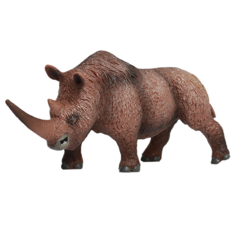 仿真实心远古史前动物模型玩具冰河世纪猛犸象儿童生日礼物 长毛犀牛