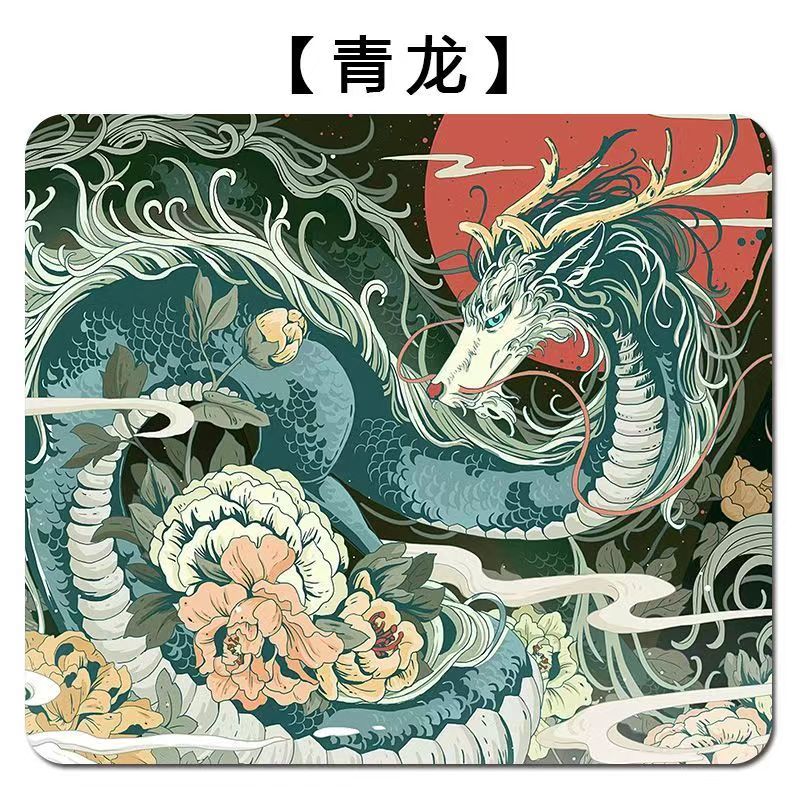 虎符游戲鼠標(biāo)墊超大電競CSGO加厚6MM電腦桌墊滑鼠墊定制FPS細(xì)面 青龍 285x320mm 6mm