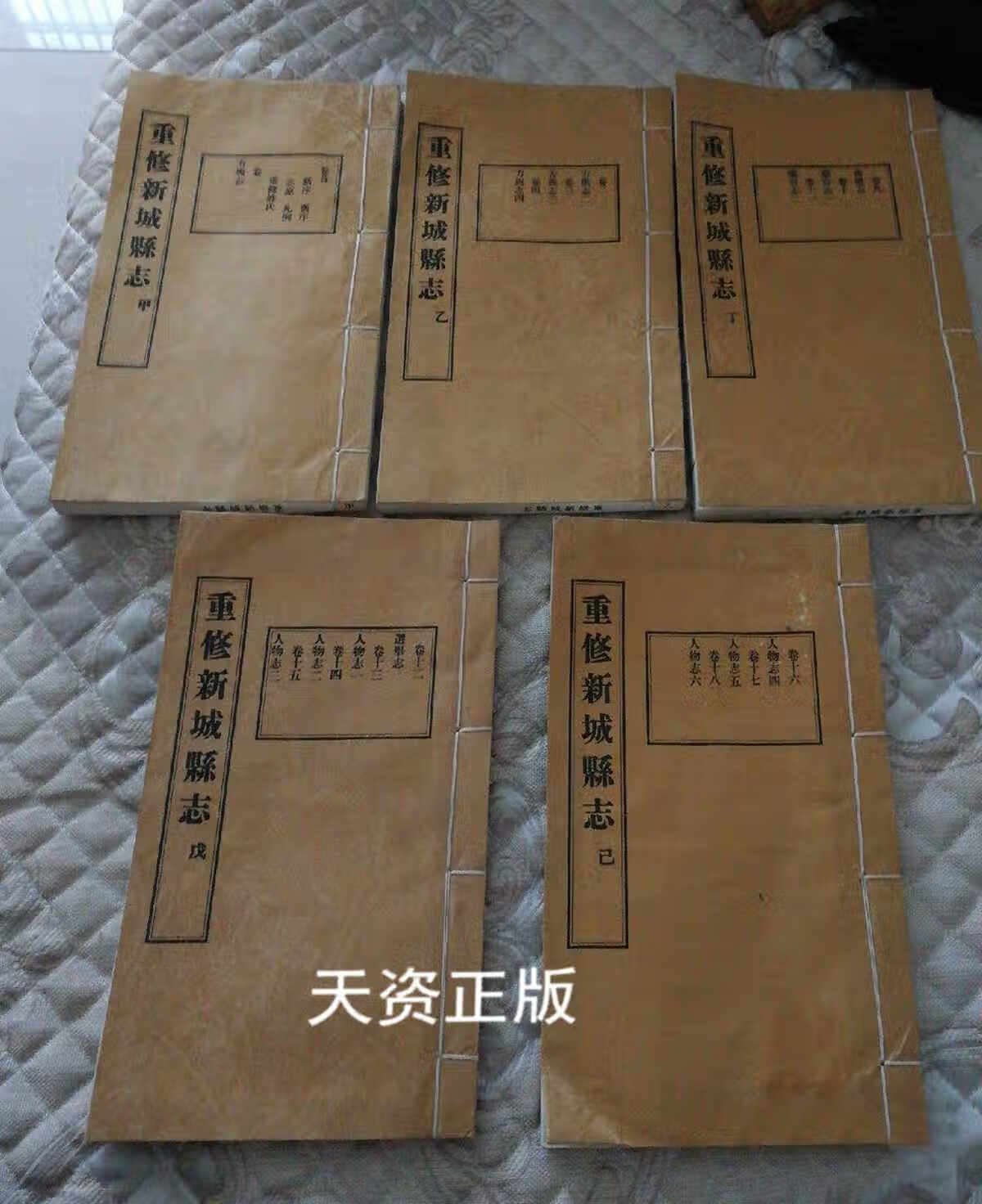 【二手9成新】重修新城县志(存甲乙丁戊己庚五册) 广陵古籍刻印社