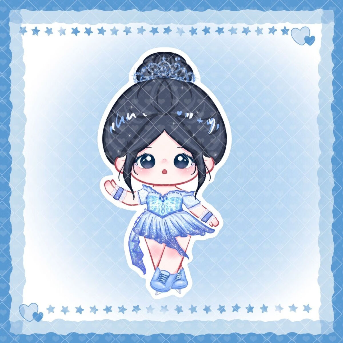 玖煦萌叶罗丽冰公主造型q版亚克力立牌周边钥匙扣 8cm单层双面立牌