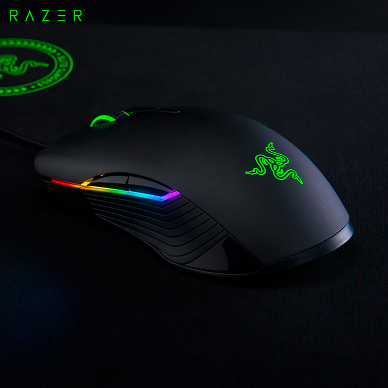 雷蛇(Razer) 锐蝮蛇竞技版 鼠标 有线鼠标 游戏鼠标 双手通用 RGB 电竞 黑色 16000DPI