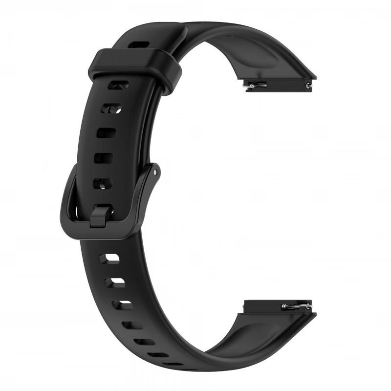 劲皇 适用于华为手环band7 tpu表带硅胶替换表带现货 华为手环7表带黑色