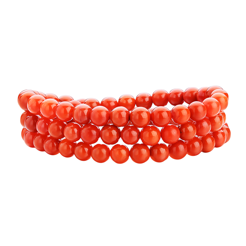石玥珠寶精品5-6mm涼山南紅瑪瑙手串轉(zhuǎn)運珠手鏈項鏈男女士款 水晶瑪瑙