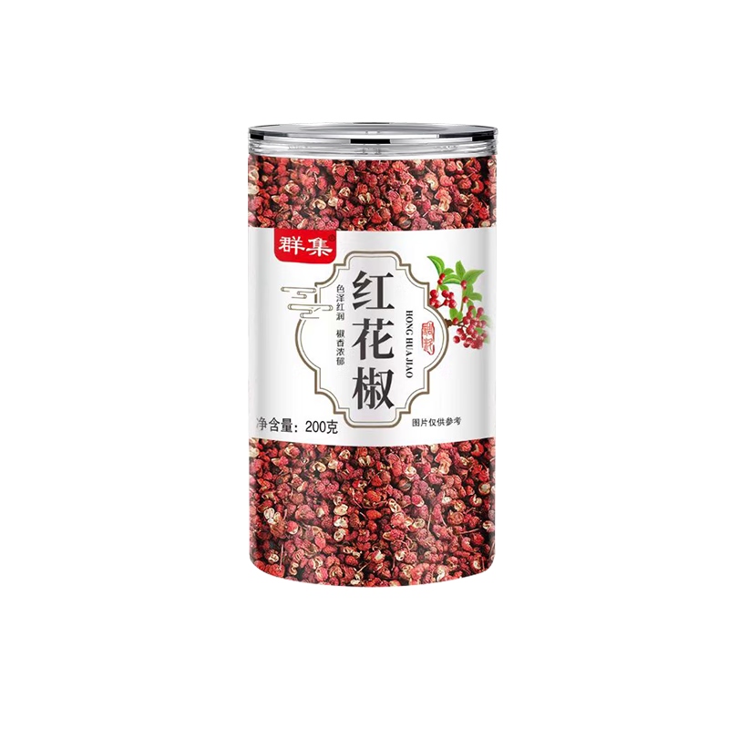 群集 精选红花椒200g罐装 大红袍花椒炒菜佐料卤料香辛料火锅料