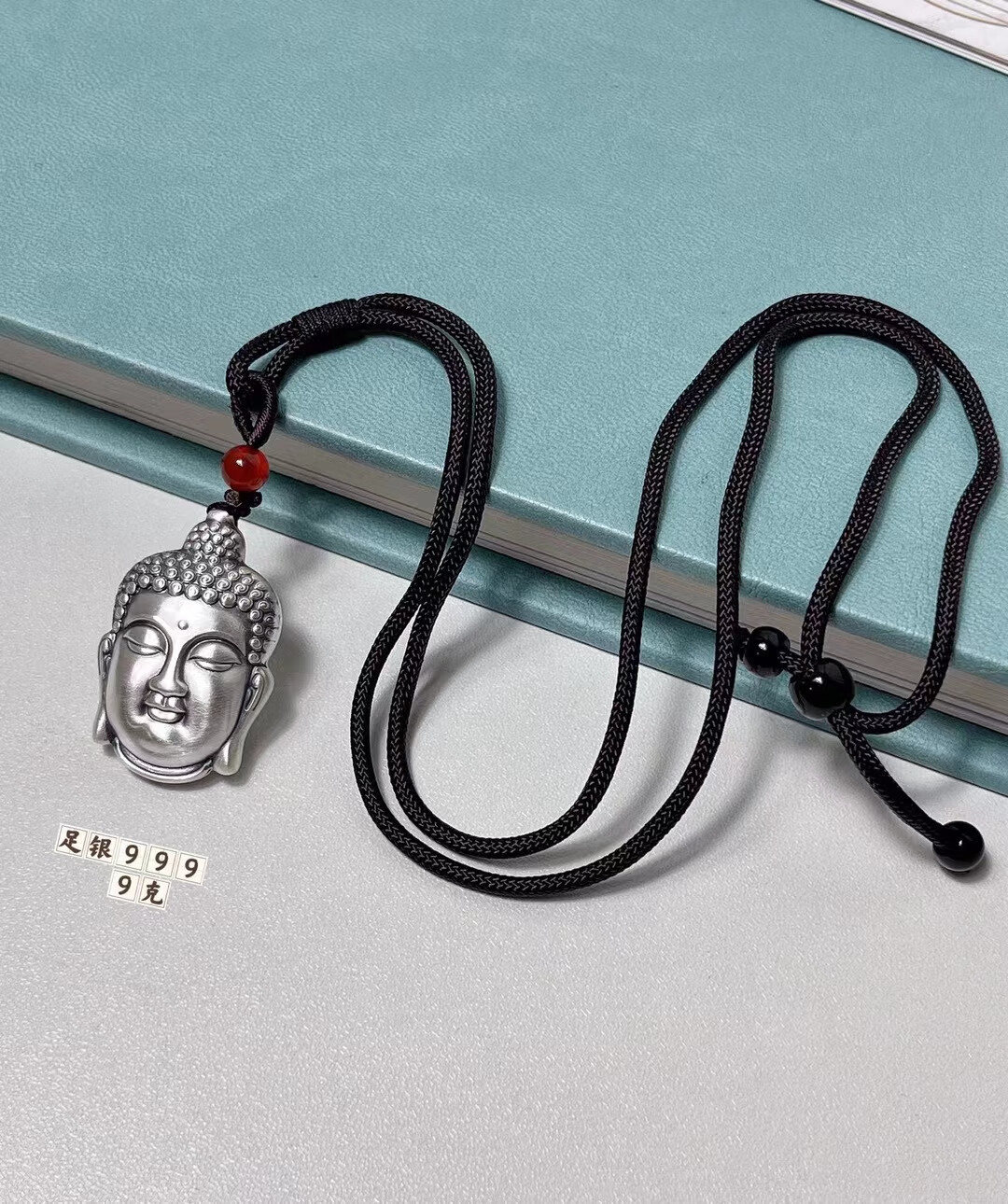 郎恋足银s999佛复古大佛头吊坠如来佛挂坠男女保平安项链护身佛像