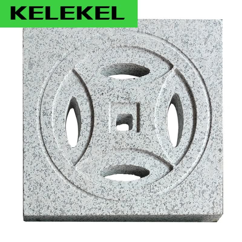 KELEKEL花岗岩石材雨水篦子排水沟盖板庭院石雕地漏青石仿古铜钱地雕定制 30*30*5铜钱款花岗岩 青灰色使用感如何?