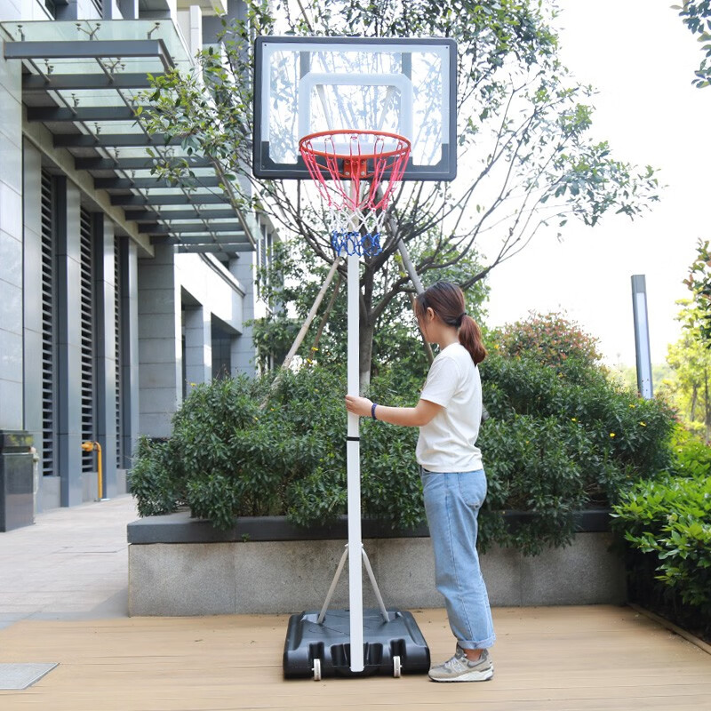 领跑虎（Lingpaohu）儿童篮球架户外室外篮球框青少年室内家用移动投篮训练器 青少年-高度2.1－2.6米